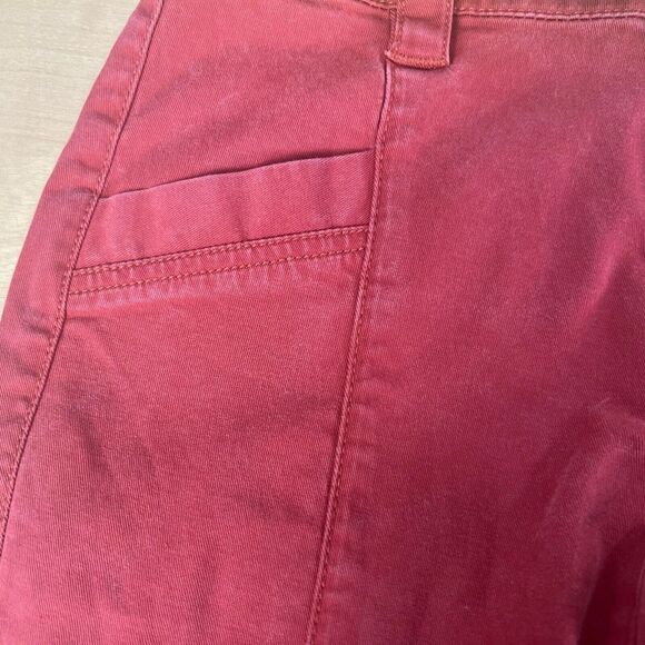 Cabi Womens Pants Size 0 Faded Red Tapered Leg Pockets Classic Casual Comfort - Picture 7 of 11
